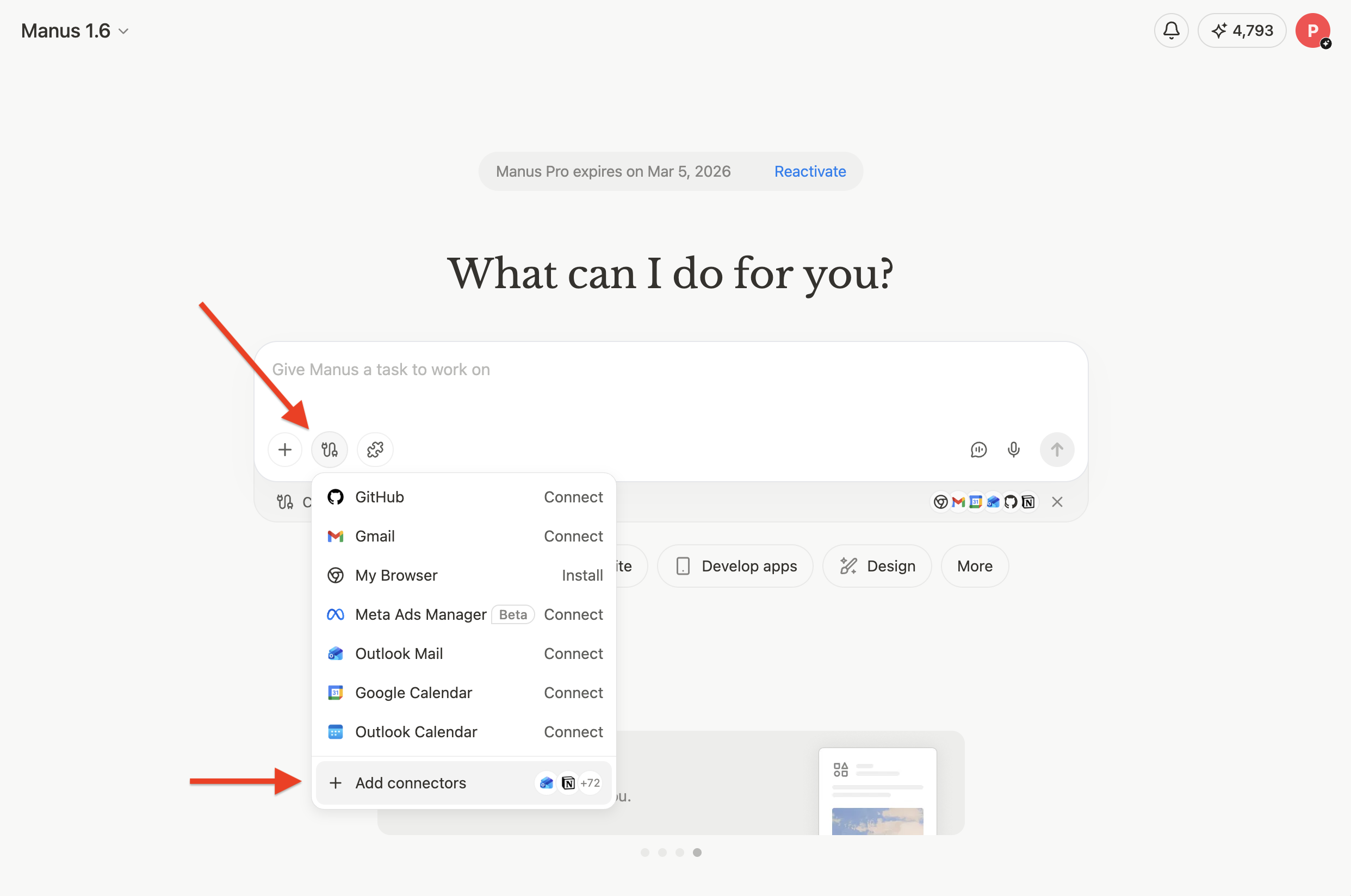 Click apps icon and Add connectors