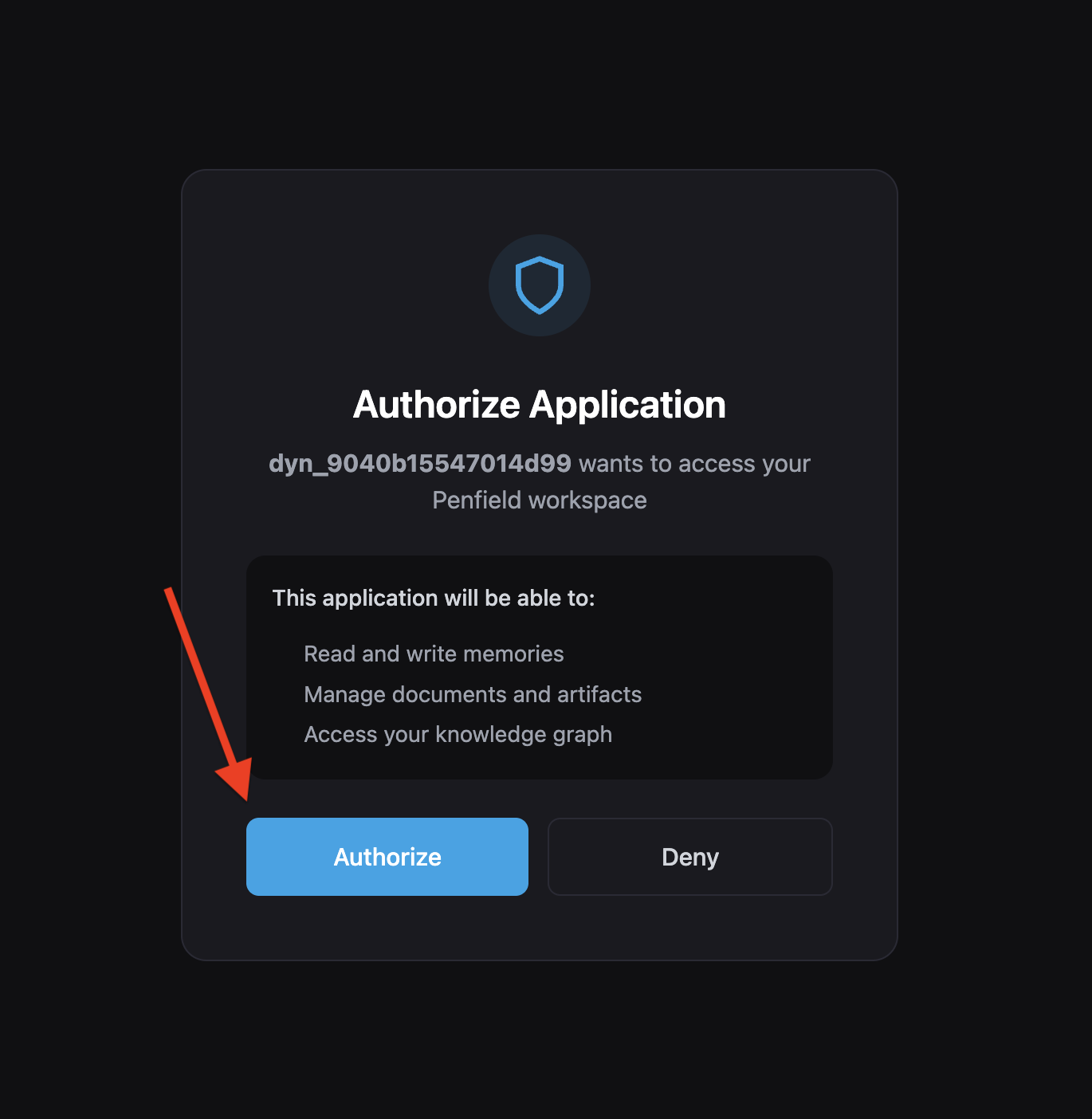 Authorization prompt